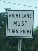Right Lane Must Turn Right