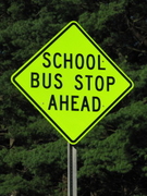 School Bus Stop Ahead