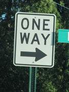 One Way Right Arrow