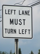 Left Lane Must Turn Left