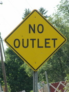 No Outlet Sign