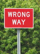 Wrong Way Sign