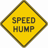 Speed Hump Road Sign