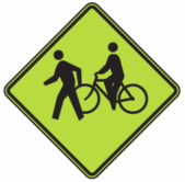 Bicycle/Pedestrian (W11-15) Sign
